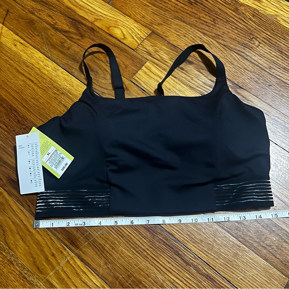 All in Motion Light Support Sports Bra Size XL Black